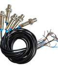 Five NJK-5002C Hall Effect Proximity Sensor NPN NO 3 Wire DC 6-36V Magnetic Proximity Switches with long cables