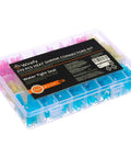 All In One Heat Shrink Wire Connectors Kit For Marine And Auto Use with 270 pcs in clear box displaying assorted connectors