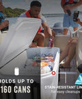 100 Qt Wheeled Marine Cooler With Fully Insulated Lid And Body Keeps Ice Up To Five Days In 90 Degree Heat Holds 160 Cans