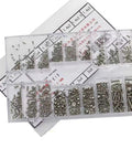 Top Shelf 486 Piece Stainless Steel Micro Screw Assortment Kit Featuring M1.2 M1.4 M2 Sizes In A Heavy Duty Plastic Box organized.