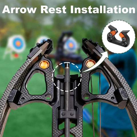 Premium Aluminum Arrow Rest for Crossbows installation with focus on low friction spring rollers and compatible design