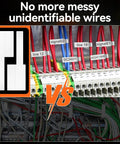 Kickstart Your Wiring Projects With This Killer Ferrule Crimping Tool Kit Made For AWG 28 To 5 Cables Including Heavy Duty Wire Stripper And 1450 Brass Connectors Plus Storage Box, labeled control panel wires