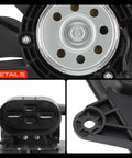 Direct Replacement Engine Radiator Cooling Fan Assembly For Buick Encore And Chevrolet Trax Inline Four Motor showcasing detailed motor and plug design.