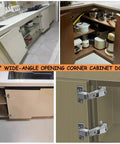 No Drama Heavy Duty Soft Close 180 Degree Concealed Adjustable Cabinet Hinges 2 Pack Full Overlay Nickel Plated Steel Hidden Buffer close-up view.