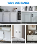 Black Cabinet Pulls Six And One Quarter Inch Hole Spacing Wide Base Kitchen Cabinet Handles For Drawers displayed in various rooms