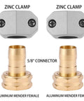 Zinc And Aluminum Female Hose Coupling For Five Eighths And Three Quarters Garden Hoses Dual Pack Durable Reusable Repair Fittings