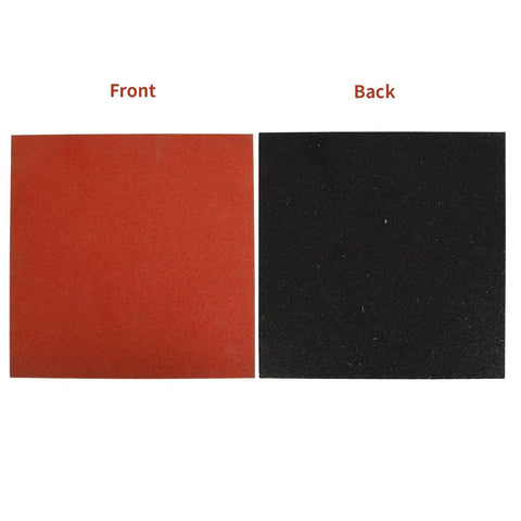 Front and back view of 4 Pack 20x20 Inch Interlocking Rubber Floor Tiles 1 Inch Thick Non Slip Heavy Duty Mats for various uses.