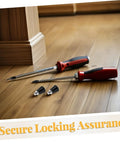 Tools with Retractable Spring Locating Pins Set Of 4 With Black Reset Spring on wooden floor