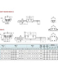 Technical drawing of Pro Grade Linear Guide Rail Kit MGN12 600 To 1000mm With MGN H Block 800mm dimensions and specifications