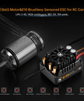 Image of sensored brushless motor and E10 ESC combo for RC cars, LiPo ready, 140A ESC, one tenth scale short course trucks.