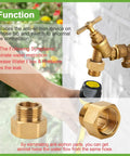 Installation view of 1-1/16 Inch Fine Thread Female To Three Quarter GHT Male Backflow Preventer Adapter for hose bib, brass construction