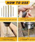 How to use Six Piece HSS Twist Drill Bit Set Titanium Coated Workhorse For Woodworking And Sheet Metal Drilling steps with drill bits.
