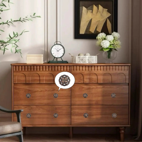 Vintage Round Drawer Knob Set In Oil Rubbed Bronze For Dresser Wardrobe Cupboard And Kitchen Cabinets on wood dresser