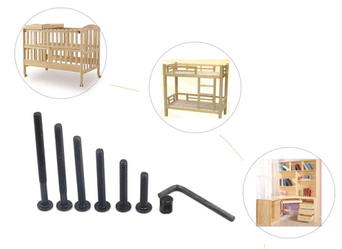 Crib Screws And Bed Frame Bolts Nuts Kit With M6 Bolts In 20 30 40 50 60 70 80mm Seven Sizes Plus Barrel Nuts For Dream On Me Delta Graco Fisher Bunk Beds Pack Of 35 Sets