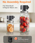 Electric Mason Jar Vacuum Sealer Kit 2026 on wide and regular mouth jars with fruit and dried oranges