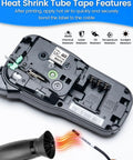 Top Shelf Heat Shrink Label Tape Compatible With Hse221 Refill Roll Durable Plastic Shrinking Sleeve For Ptouch E Dt Label Makers Plug And Play Ready To Rock on thermal label printer with heat application.