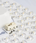 Close-up of LED array in Next-Level Color Temperature Selectable LED Flush Mount Ceiling Light With Motion Sensor, 19-Inch Round
