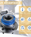 Front or Rear Wheel Hub Bearing Assemblies Pair for Chevy Buick Cadillac Pontiac with features overview, PN 513121 513179 513199 513187
