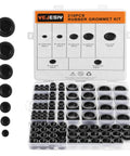 210Pcs Rubber Grommet Kit With 7 Sizes For Wiring Automotive And Home Improvement Closed Wire Grommets in open case