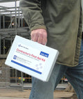 Contractor's First Aid Kit box, white, First Aid Only label 9302-25M for 25 people