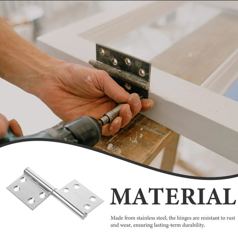 Installing Six Pairs Stainless Steel Flag Hinges With Lift Off Design For Home Doors Wear Resistant And Ultra Sturdy Door Hardware