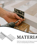 Installing Flag Shaped Lift Off Door Hinges in Small Stainless Steel, 6 Pairs, Rust Resistant and Detachable for Home Doors