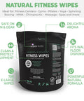 Gym Wipes for Equipment Cleaning Large 8x12 Inches 700 Count Refills for Dispensers Natural Lemongrass Eucalyptus Oil and Vinegar Solution Bulk Multipurpose Surface Wipes for Home and Commercial Gyms