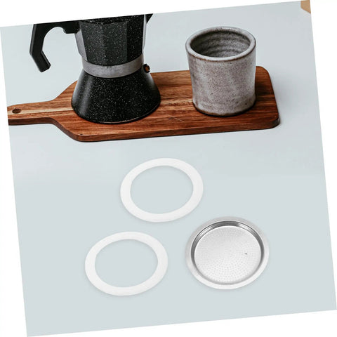 Espresso Maker Replacement Gaskets And Silicone Sealing Rings One Set For Coffee Pot Accessories Pro For Home Kitchen And Coffee Bar Barista Grade Silicone Seals That Fit Most Pots
