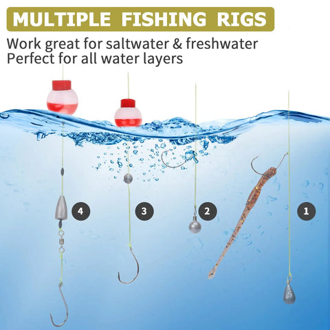 All In One Fishing Accessories with Tackle Box Set ✓