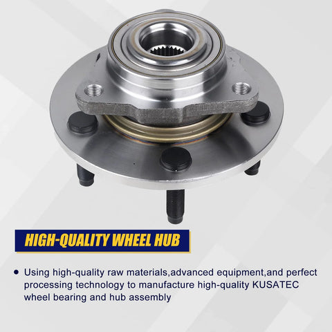 Front Wheel Hub And Bearing Assembly 515072 For Dodge Ram 1500 2002-2008, 5 Lug, front view showing 3-bolt design