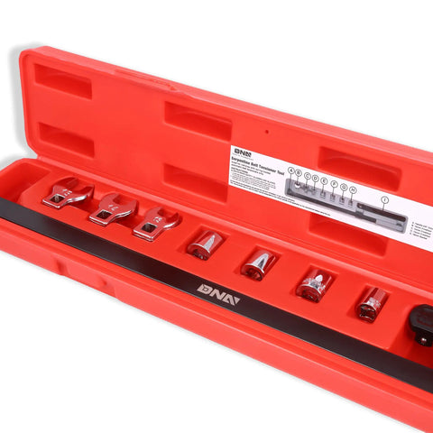 9 Piece Serpentine Belt Tool Set With Belt Tensioner Wrenches For Easy Install And Removal In Tight Engine Bays Case Included Automotive Maintenance Kit For Spring Loaded Pulleys Durable Steel Construction Pro Grade in red case