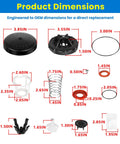 Dimensions of No Fuss All In One Repair Kit For Zurn Wilkins 1 Inch Model 420 And 420XL Pressure Vacuum Breaker PVB components