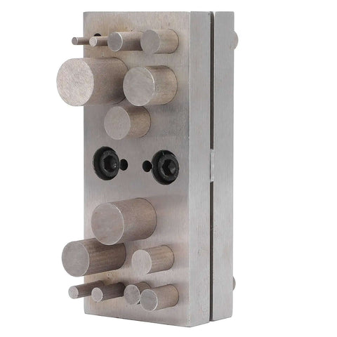 Disc Cutter Punch Set 14Pcs for Jewelry Making and Metal Gasket Punching, Flat Bottom Die Cutter With Five Hole Sizes