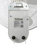 Back view of Two Pack 16 Inch Oscillating Wall Mounted Fans With 90 Degree Wide Oscillation Quiet Operation And Three Speed Settings, showing metal mount and pull cord controls.