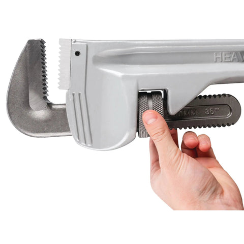 Aluminum Heavy-Duty Adjustable 36-Inch Straight Pipe Wrench With Precision Milled Jaws For Superior Grip And Durability