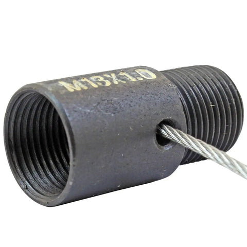 Close-up of Metric Brake Line Fitting Thread Size Gauge With ISO Metric Chart And Dual Ended Checkers showing M13 x 1.0 size marking.