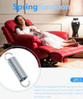 Treat Yourself To Better Lounging With These Hella Solid 3-1/4 Inch Extension Springs, Top Tier Replacement Tension Coils For Saggy Sofa Recliners, No Sweat Install displayed with recliner.