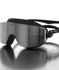Frameless Ultralight Black Mirror Swim Goggles With VisiClear Nanotech Anti Fog Lens And 100 Percent UV Protection For Surfing