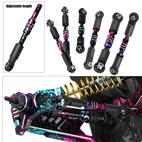Upgrade Kit For 1/10 Slash, Rustler, Stampede, Hoss 4x4 VXL RC Cars Includes Shock Absorbers and Adjustable Links in multicolor