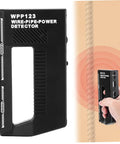 Wire Pipe Power Detector, Adjustable Alert Stud Finder Wall Scanner being held, 5.8x3.1 inch plastic design for easy wall scanning.