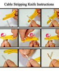 Steps to use cable stripping knife with 371 Piece Deutsch DT Connector Kit With Waterproof Automotive Electrical Connectors