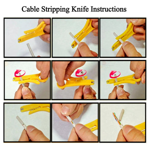 Steps to use cable stripping knife with 371 Piece Deutsch DT Connector Kit With Waterproof Automotive Electrical Connectors