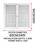 Pro Grade Aluminum Alloy Drywall Access Panel Featuring Slick Heat Dissipation Ventilation Mesh Hella Sturdy Metal Construction And Nifty Handle For Home Tasks, double-door access with slatted design.