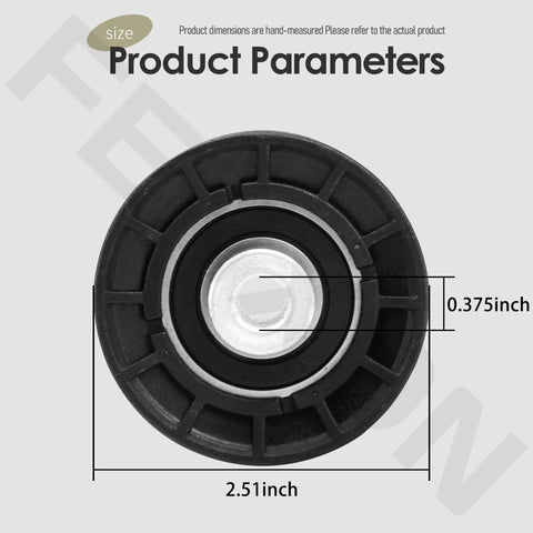 Two Pack V Idler Pulley Drive Assembly Kit For Grasshopper 718 720 721D Mowers Beefed Up Heavy Duty Replacement Drive System With Durable Bearings And Easy Install, 2.51-inch pulley, 0.375-inch bore