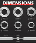 Dimensions of six grooved chuck sizes for All In One Watch Case Opener Tool Kit With Six Grooved Chuck Sizes 18.50Mm 20.20Mm 22.50Mm 26.50Mm For Easy Caseback Removal And Watch Repair, Pro DIY Gear, Compatible With Rolex.