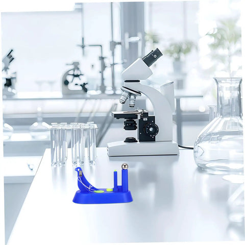 Pendulum Demonstration Kit For Classroom Science In Middle School on lab table with microscope and test tubes.