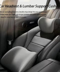 Ergonomic Car Lumbar Support Pillow And Neck Rest Kit For Mini John Cooper Works Electric 2025 2026 on leather car seat.