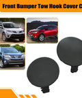 Front bumper tow hook cover caps and three Toyota RAV4 2013-2015 models showing installation areas.