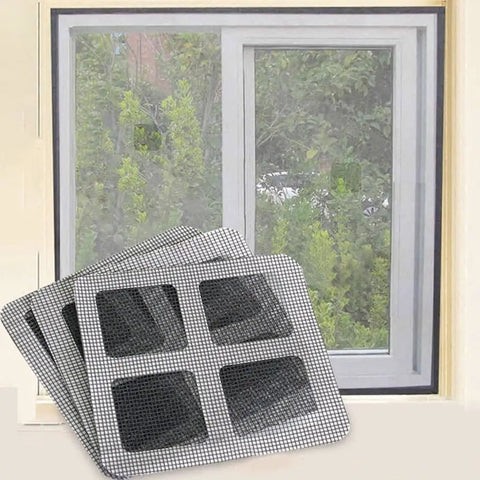 10 Piece Screen Repair Patch Kit For Windows, Doors And Tents Easy Adhesive Patches To Fix Tears, Holes, And Rips Without
