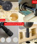 3 Pc DIY Wood Carving And Deburring Burr Set With Case For Angle Grinders 4 1/2 And 5 Inch 5/8-11 Thread Sphere Hole And Slotting Bits Carbon Steel Up To 12500 RPM For Wood Grinding Reaming Grooving used for grinding, slotting, woodworking drilling.